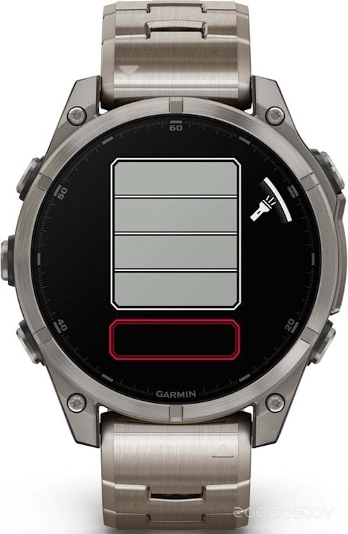 Умные часы Garmin Fenix 8 Sapphire, Titanium 47мм (светло-серый, титановый ремешок) 