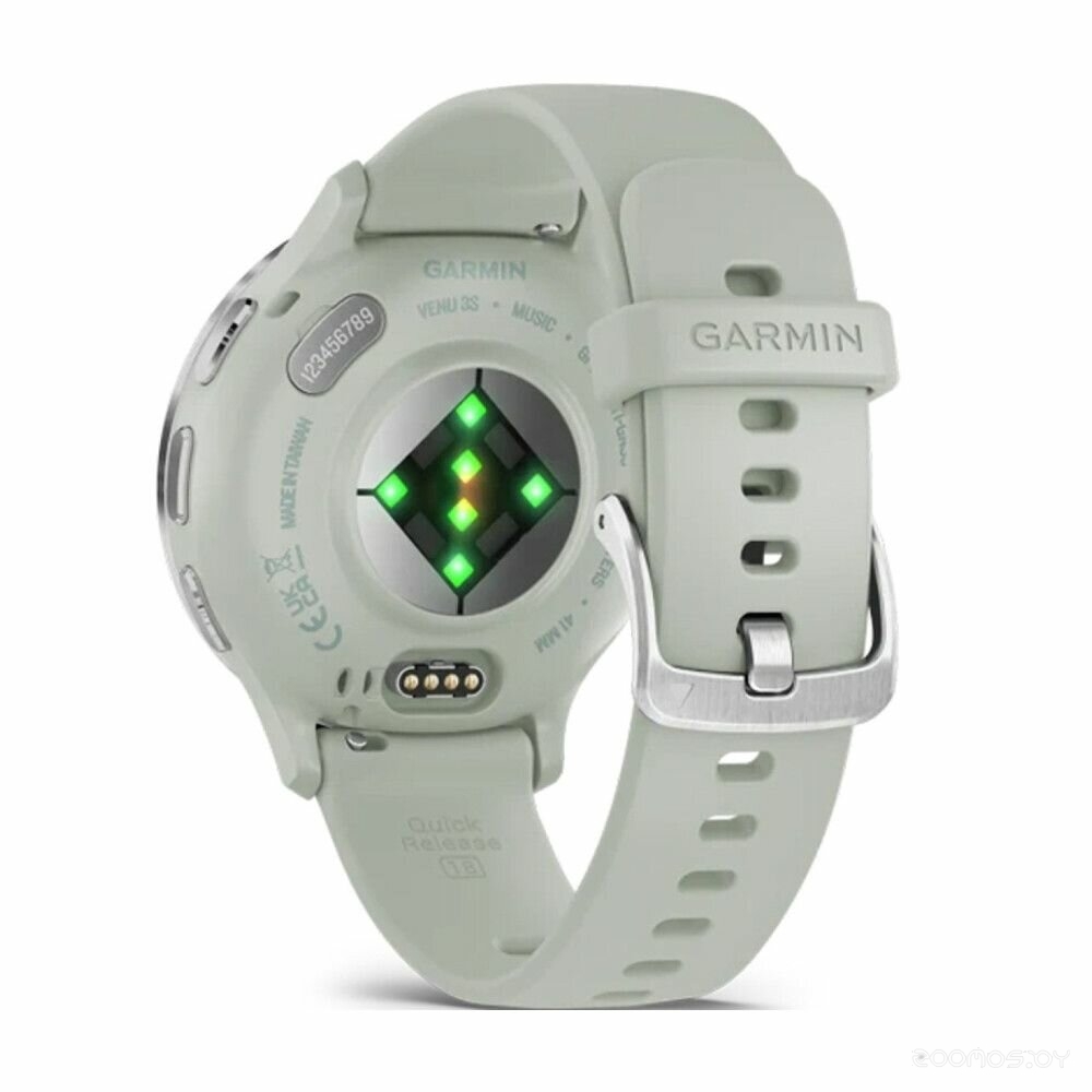 Умные часы Garmin Venu 3S (шалфей, с силиконовым ремешком) 