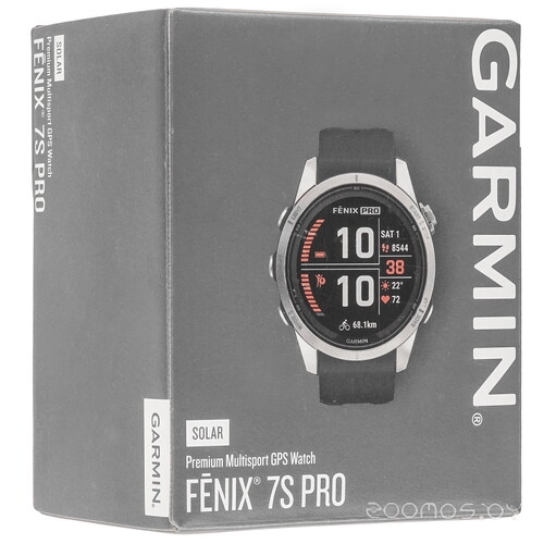 Умные часы Garmin Fenix 7 Solar (серебристый/графитовый) 