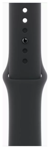 Умные часы Apple Watch Series 11 46 мм (алюминиевый корпус черный/черный спортивный силиконовый ремешок) 