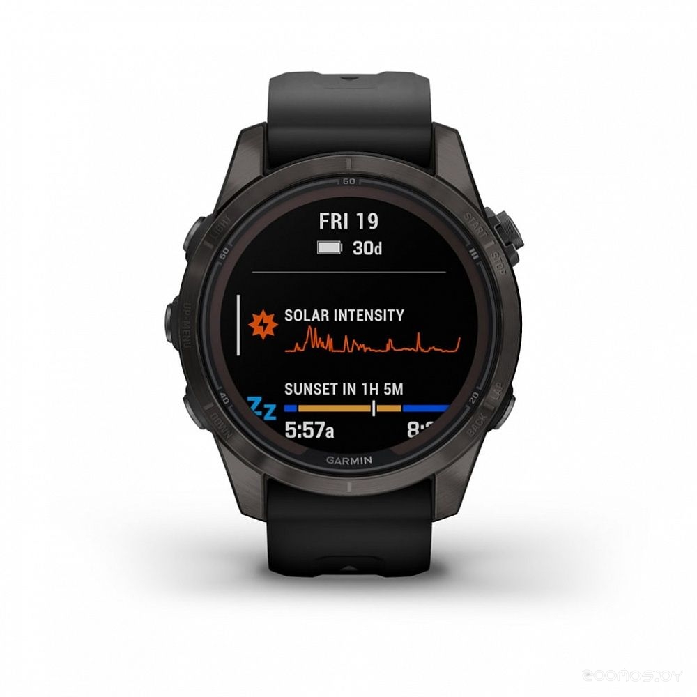 Умные часы Garmin Fenix 7S Pro Solar (серебро/графит) 