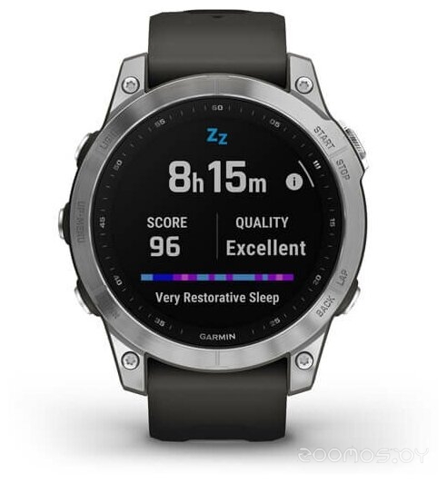 Умные часы Garmin Fenix 7 Solar (серебристый/графитовый) 