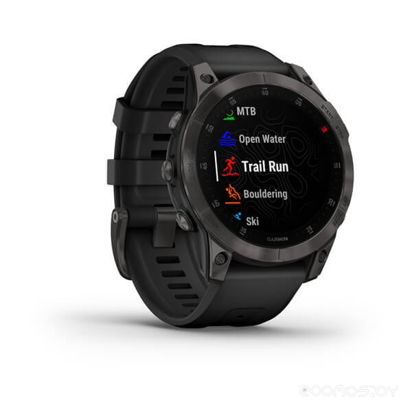 Умные часы Garmin Epix Sapphire Gen 2 (черный титан/черный) 