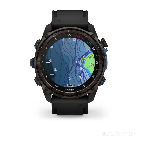Умные часы Garmin Descent Mk3i 51 мм (карбоново-серый титан, с черным силиконовым ремешком) 