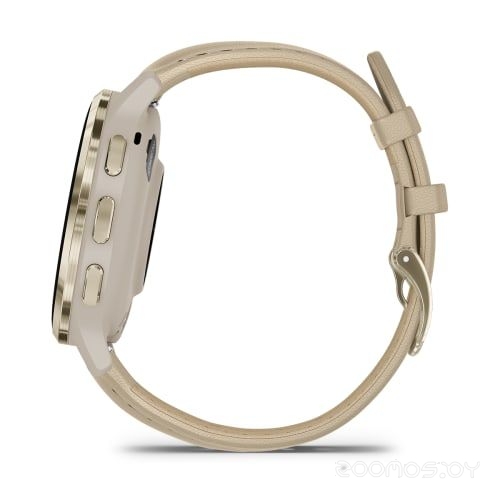 Умные часы Garmin Venu 3S (френч-грей, с кожаным ремешком) 