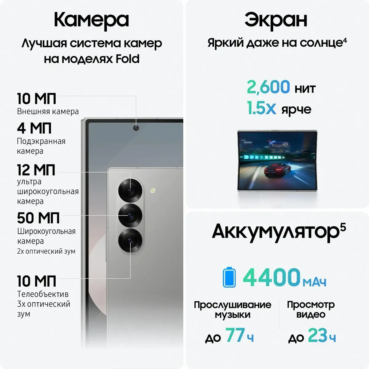 Смартфон Samsung Galaxy Z Fold6 SM-F956B/DS 12GB/1TB (серый) 