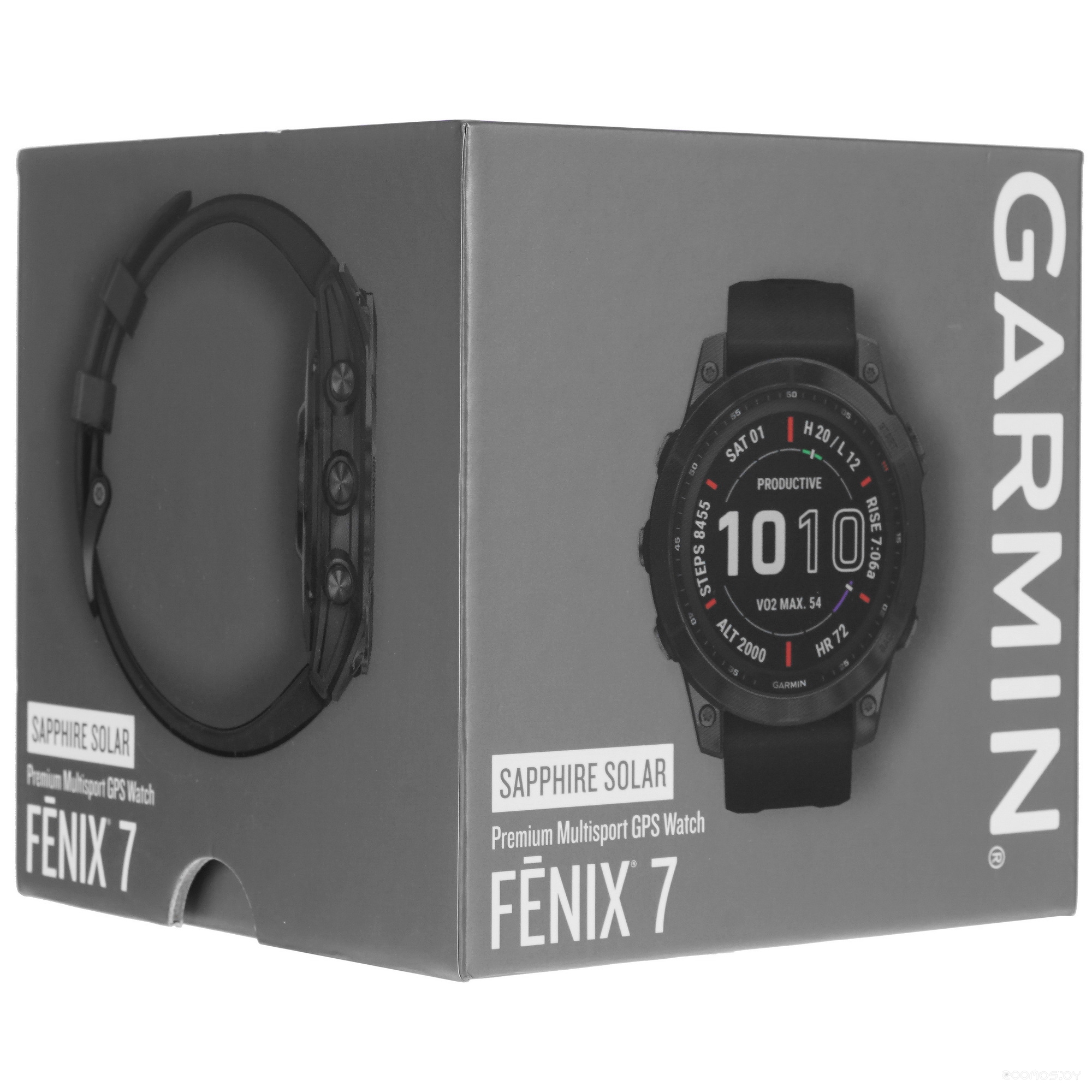 Умные часы Garmin Fenix 7 Sapphire Solar 47 мм (черный титан/черный) 