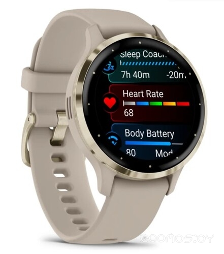 Умные часы Garmin Venu 3S (френч-грей, с силиконовым ремешком) 