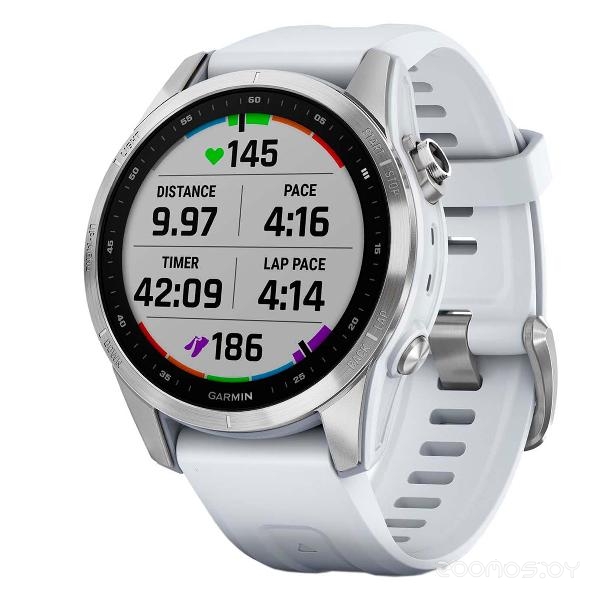 Умные часы Garmin Fenix 7S (серебристый/белый) 