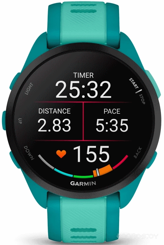 Умные часы Garmin Forerunner 165 Music (бирюзовый/аква) 