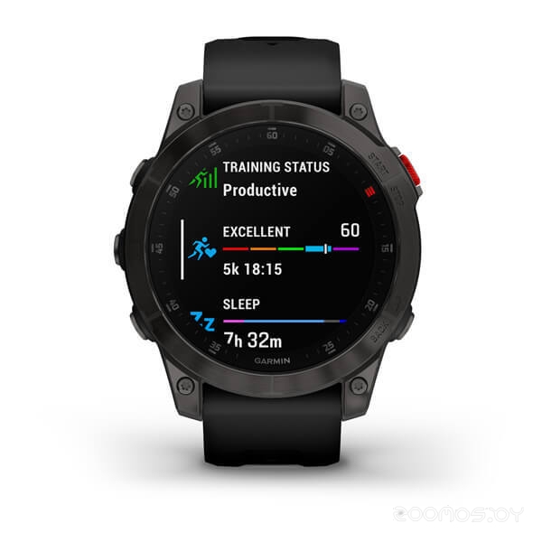 Умные часы Garmin Epix Sapphire Gen 2 (черный титан/черный) 