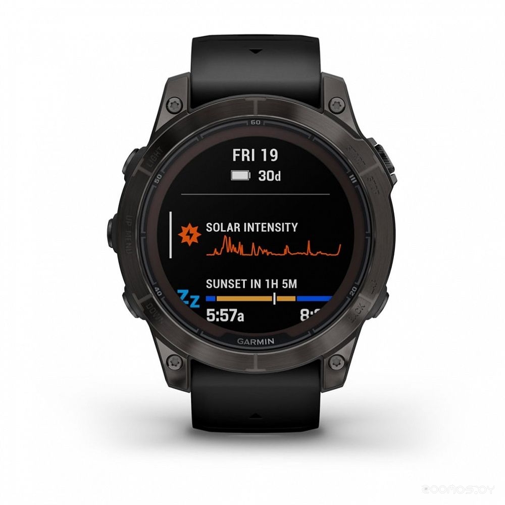 Умные часы Garmin Fenix 7 Sapphire Solar (серый карбон/серый карбон титан) 