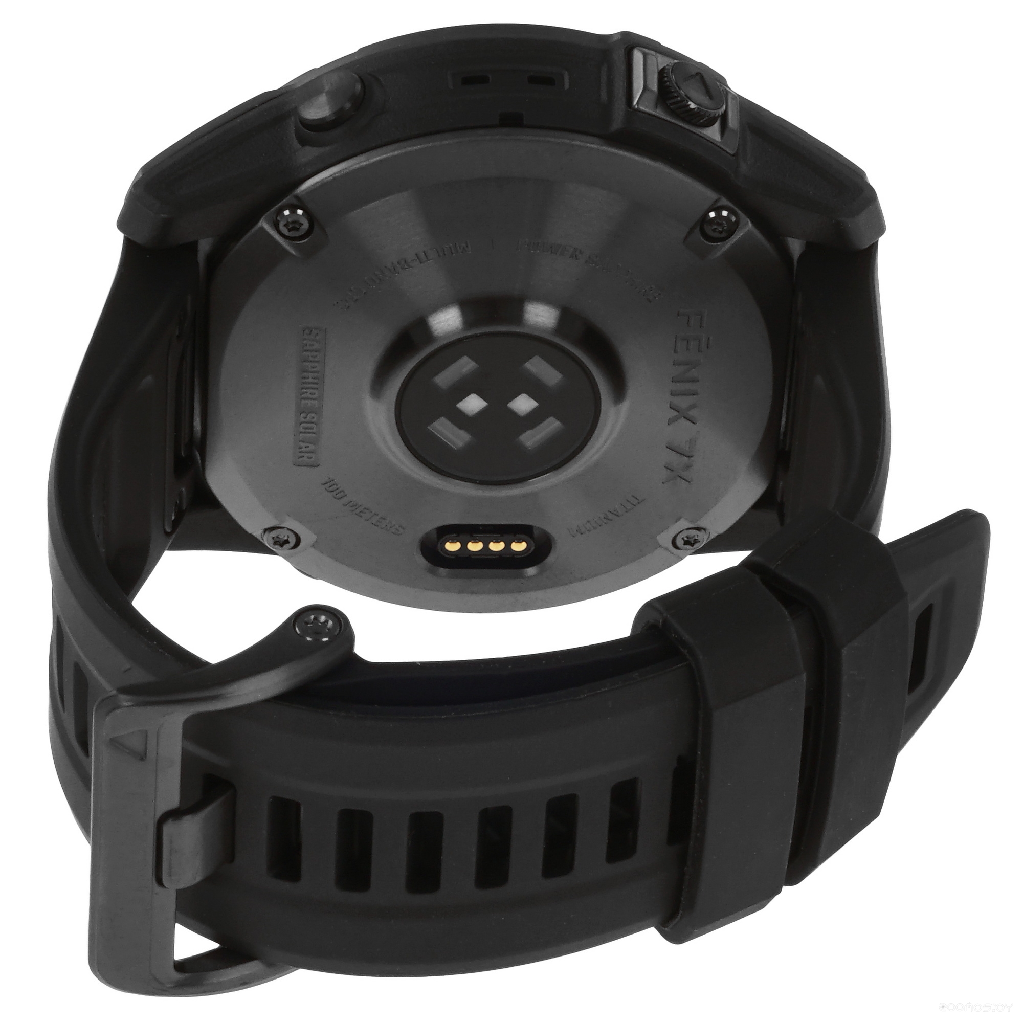 Умные часы Garmin Fenix 7X Sapphire Solar (черный титан/черный) 