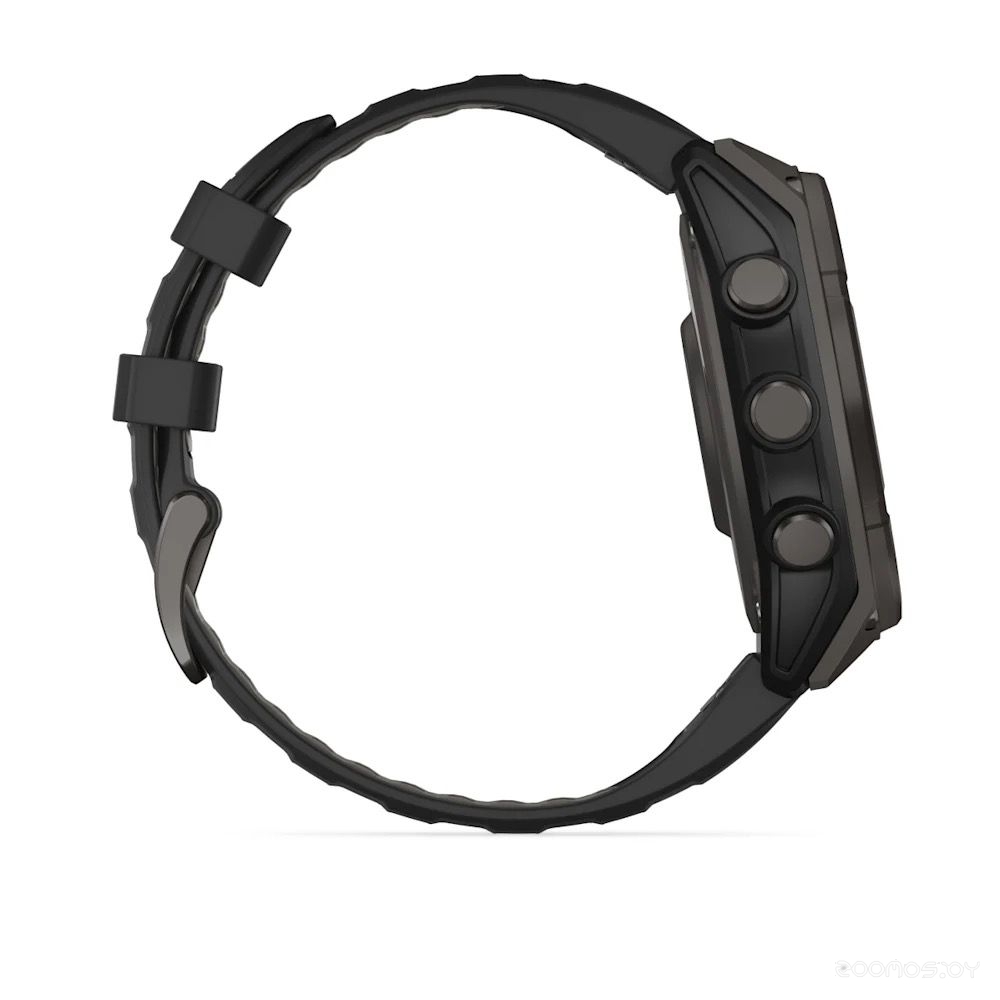 Умные часы Garmin Fenix 8 47мм (серый, черный силиконовый ремешок) 
