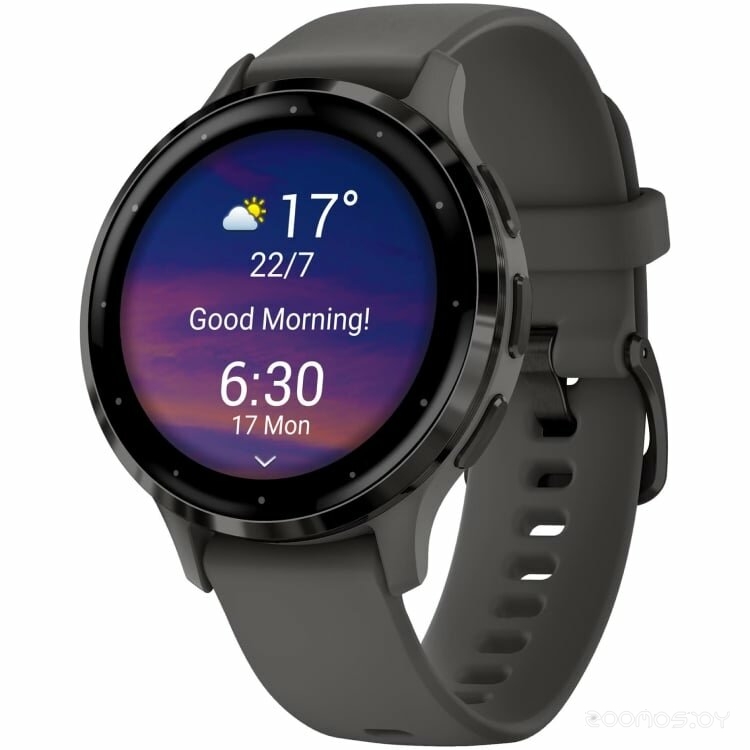 Умные часы Garmin Venu 3S (серая галька, с силиконовым ремешком) 