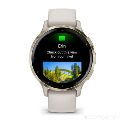 Умные часы Garmin Venu 3S (слоновая кость, с силиконовым ремешком) 