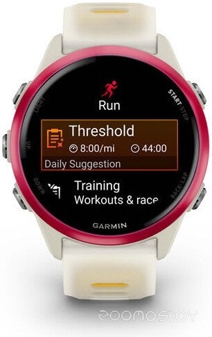 Умные часы Garmin Forerunner 570 42 мм (бежевый/розовый) 
