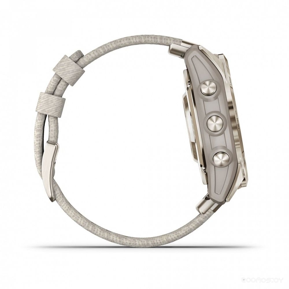 Умные часы Garmin Epix Pro Gen 2 Sapphire 42 мм (мягкое золото/крем, с нейлоновым и силиконовым ремешками) 