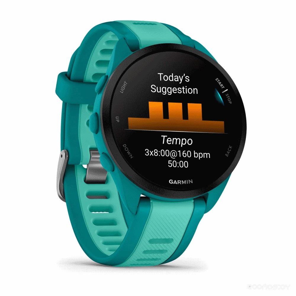 Умные часы Garmin Forerunner 165 Music (бирюзовый/аква) 