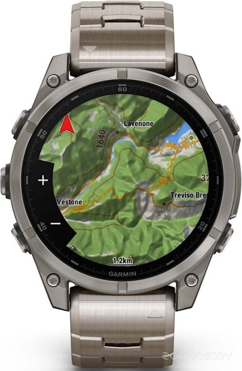 Умные часы Garmin Fenix 8 Sapphire, Titanium 47мм (светло-серый, титановый ремешок) 