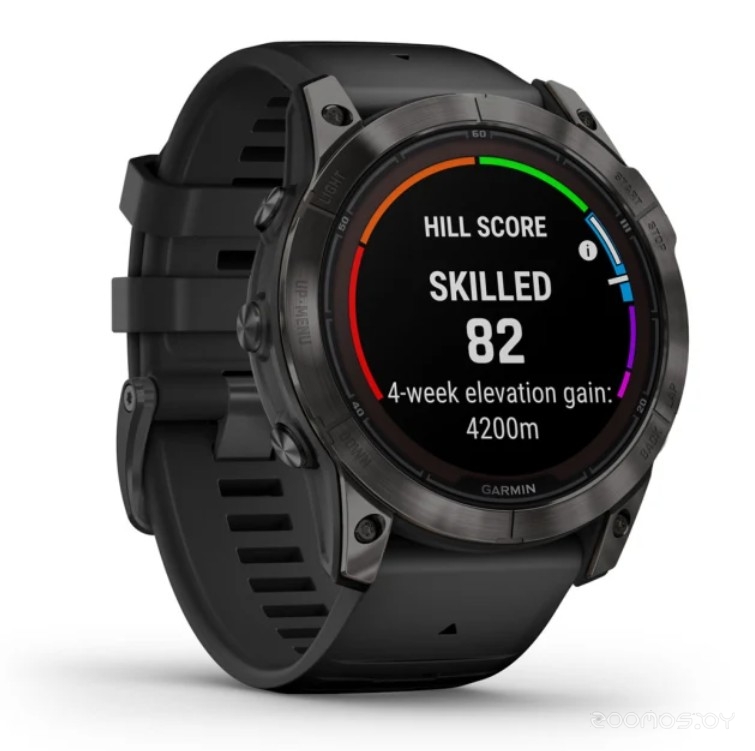 Умные часы Garmin Fenix 7X Pro Sapphire Solar (карбоново-серый титан/черный, с титановым и силиконовым ремешками) 