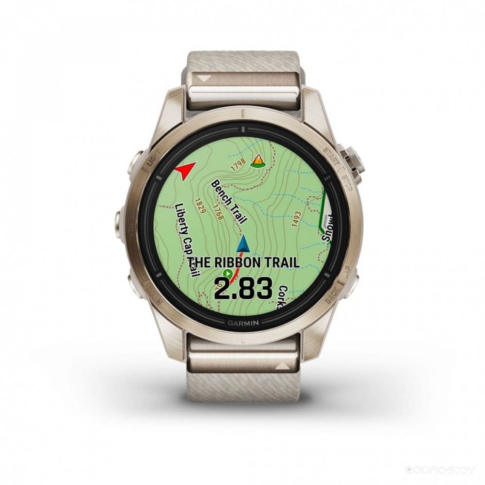 Умные часы Garmin Epix Pro Gen 2 Sapphire 42 мм (мягкое золото/крем, с нейлоновым и силиконовым ремешками) 