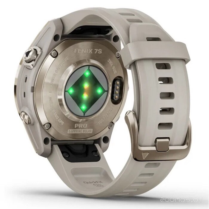 Умные часы Garmin Fenix 7S Pro Sapphire Solar (мягкое золото/песок) 
