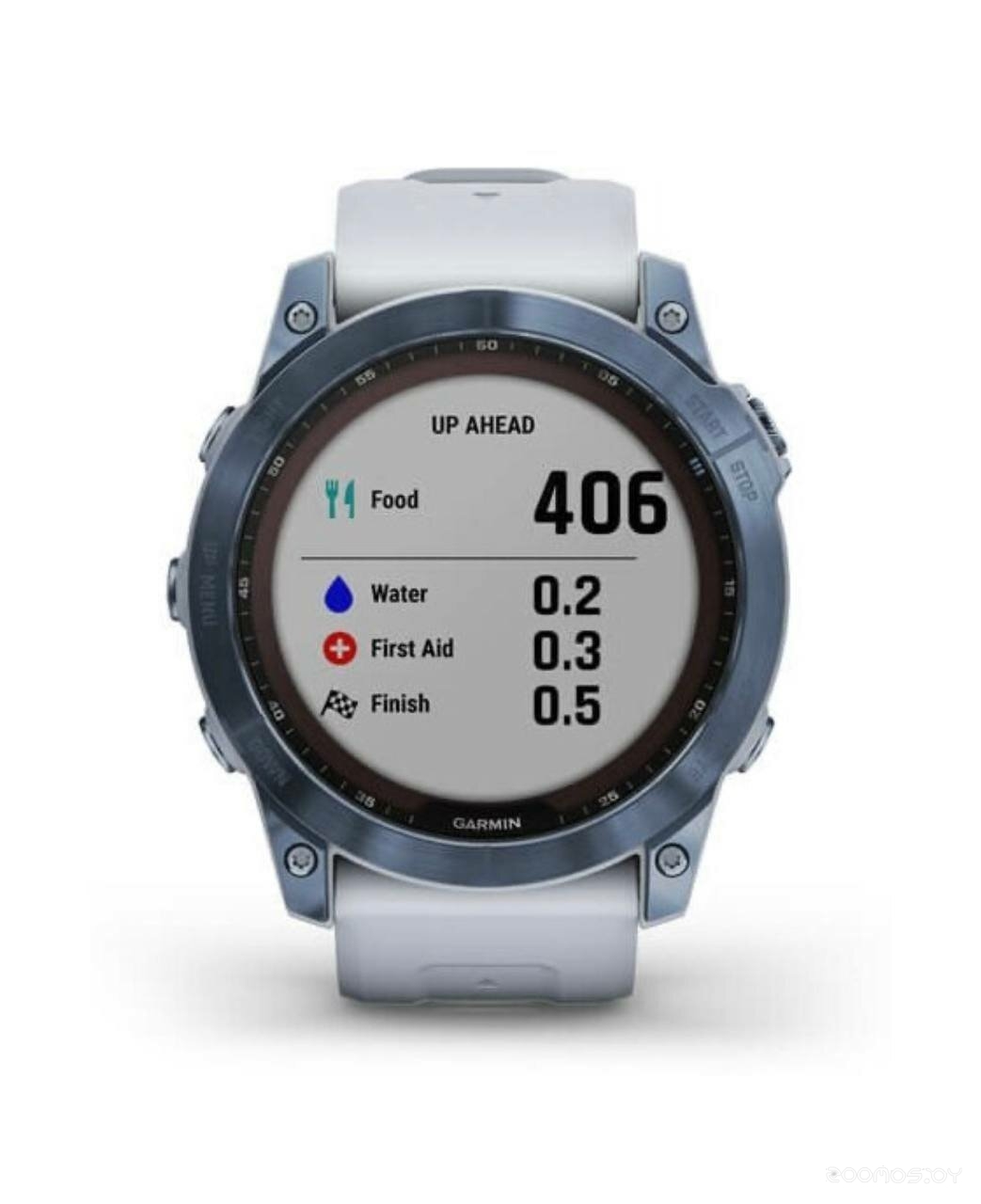 Умные часы Garmin Fenix 7X Sapphire Solar 51 мм (голубой минерал/белый камень) 