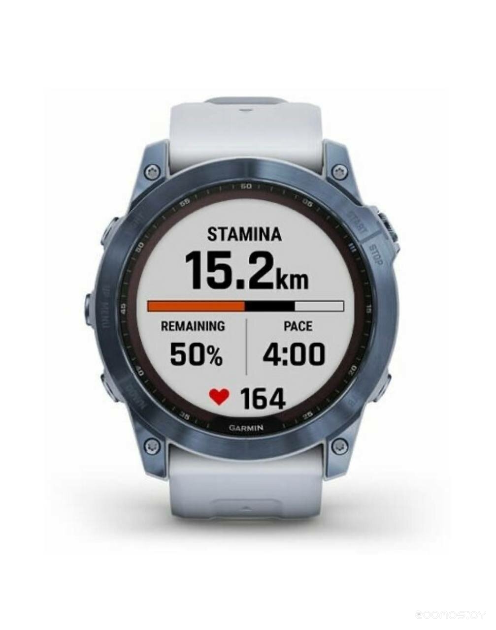 Умные часы Garmin Fenix 7X Sapphire Solar 51 мм (голубой минерал/белый камень) 