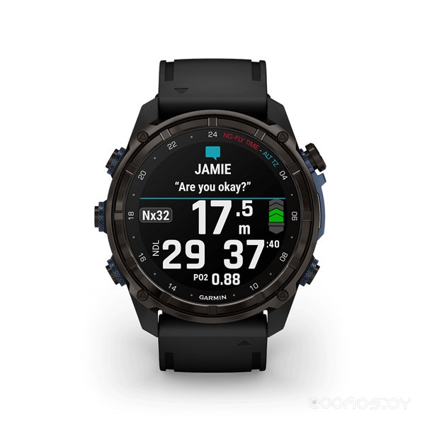 Умные часы Garmin Descent Mk3i 51 мм (карбоново-серый титан, с черным титановым браслетом) 