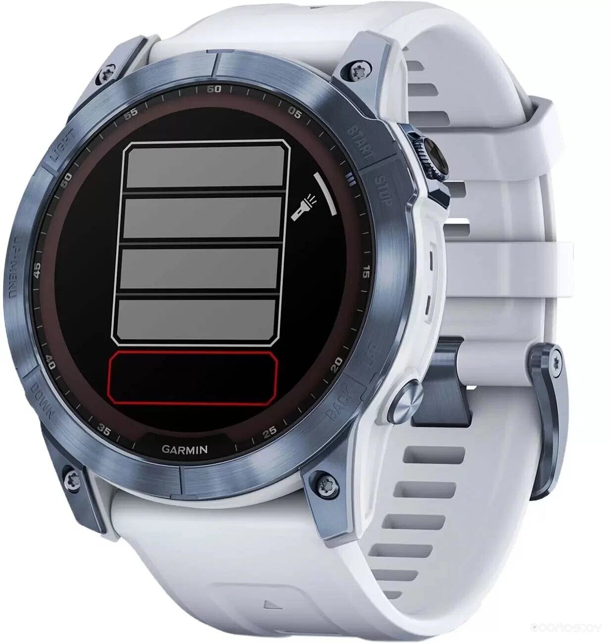 Умные часы Garmin Fenix 7X Sapphire Solar 51 мм (голубой минерал/белый камень) 