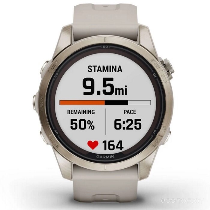 Умные часы Garmin Fenix 7S Pro Sapphire Solar (мягкое золото/песок) 