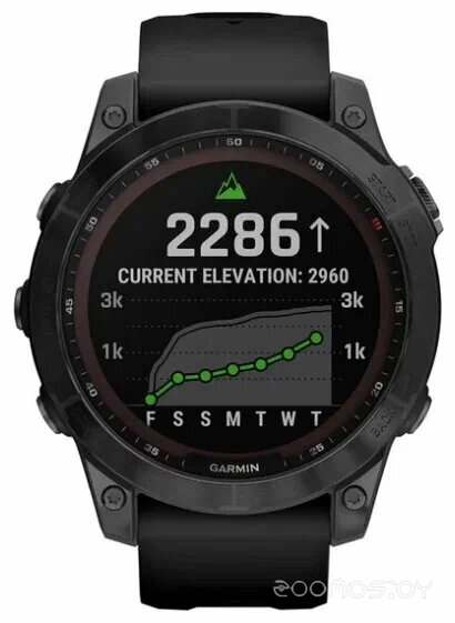 Умные часы Garmin Fenix 7 Sapphire Solar 47 мм (черный титан/черный) 