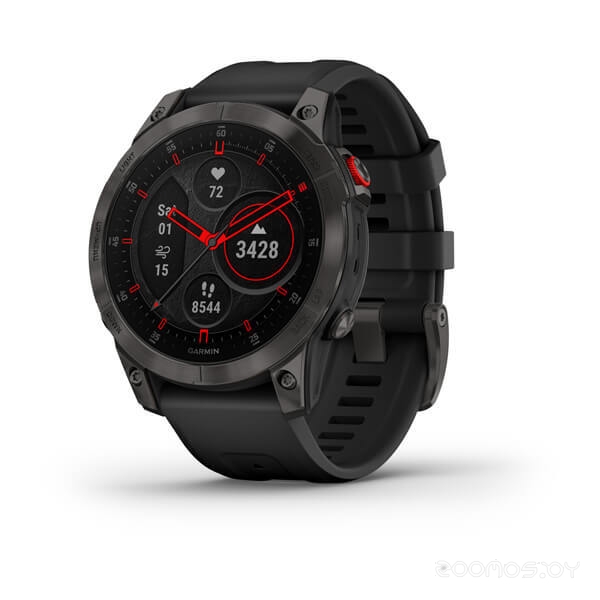 Умные часы Garmin Epix Sapphire Gen 2 (черный титан/черный) 