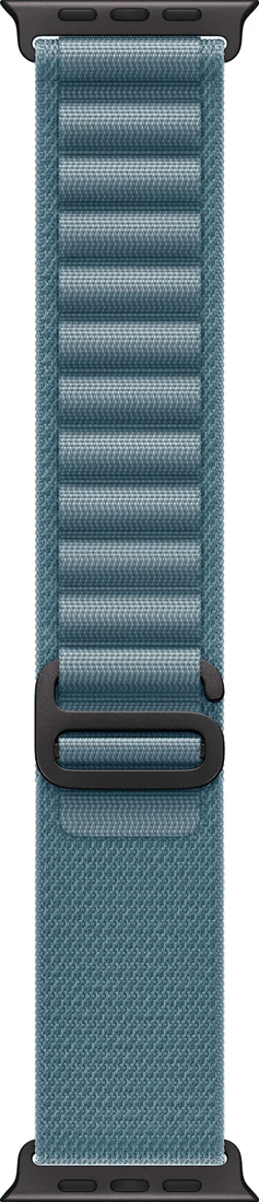 Умные часы Apple Watch Ultra 3 LTE 49 мм (титановый корпус черный/голубой текстильный ремешок) 