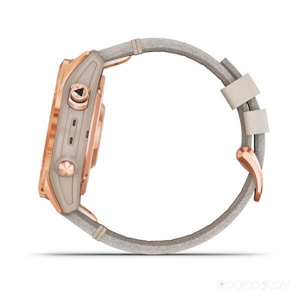 Умные часы Garmin Fenix 7S Solar (розовое золото/песочный) 