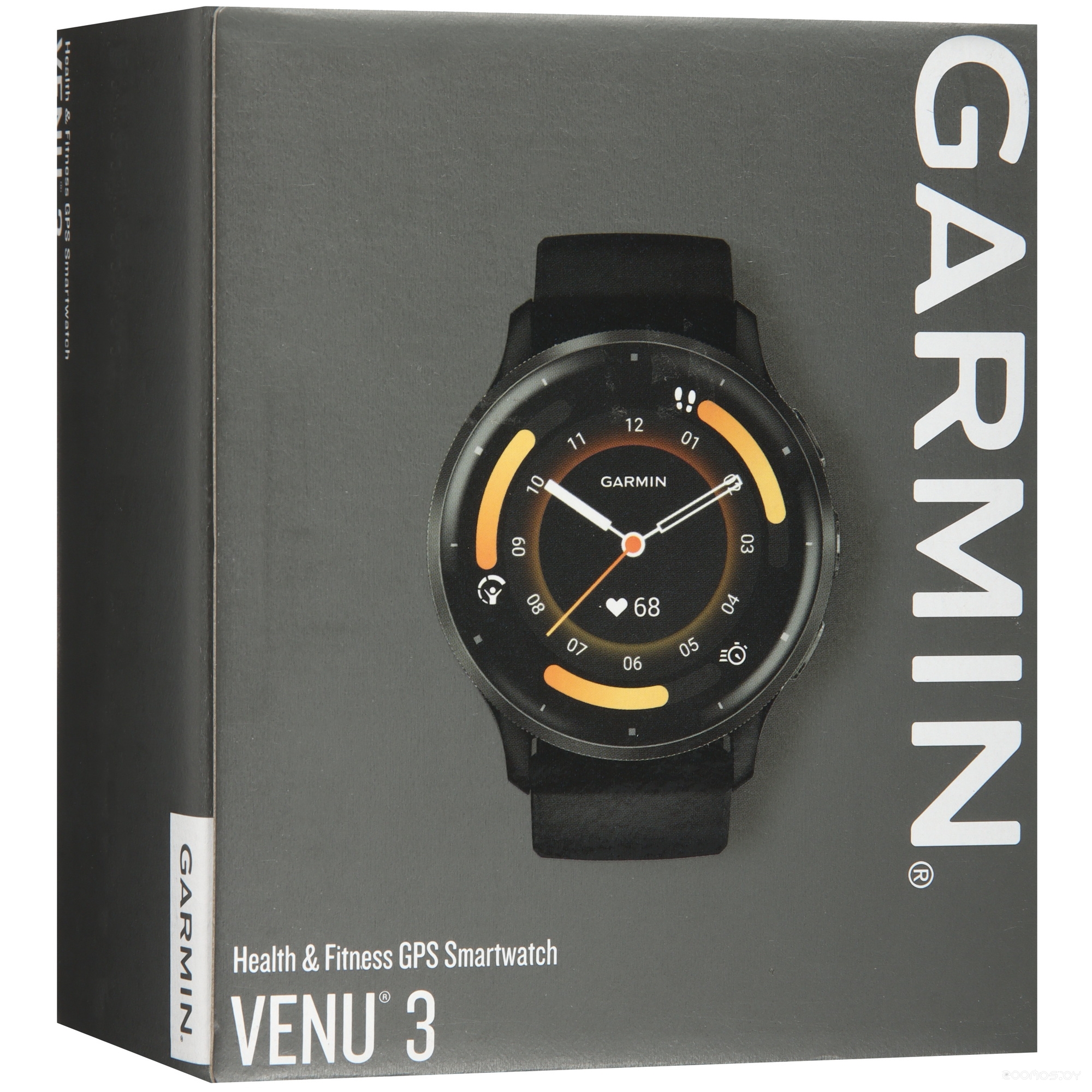 Умные часы Garmin Venu 3 (черный, с кожаным ремешком) 