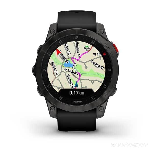 Умные часы Garmin Epix Sapphire Gen 2 (черный титан/черный) 