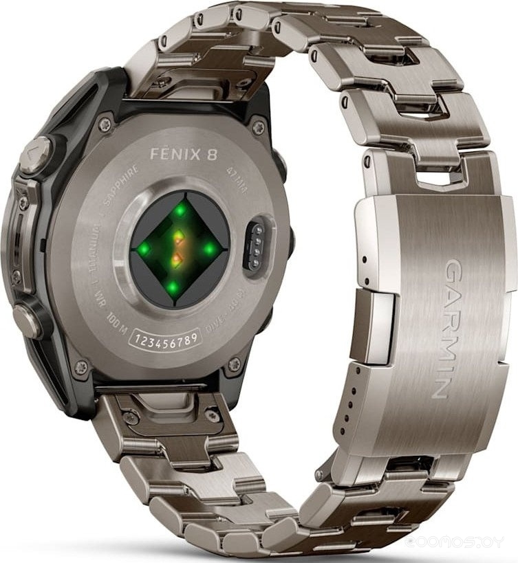 Умные часы Garmin Fenix 8 Sapphire, Titanium 47мм (светло-серый, титановый ремешок) 