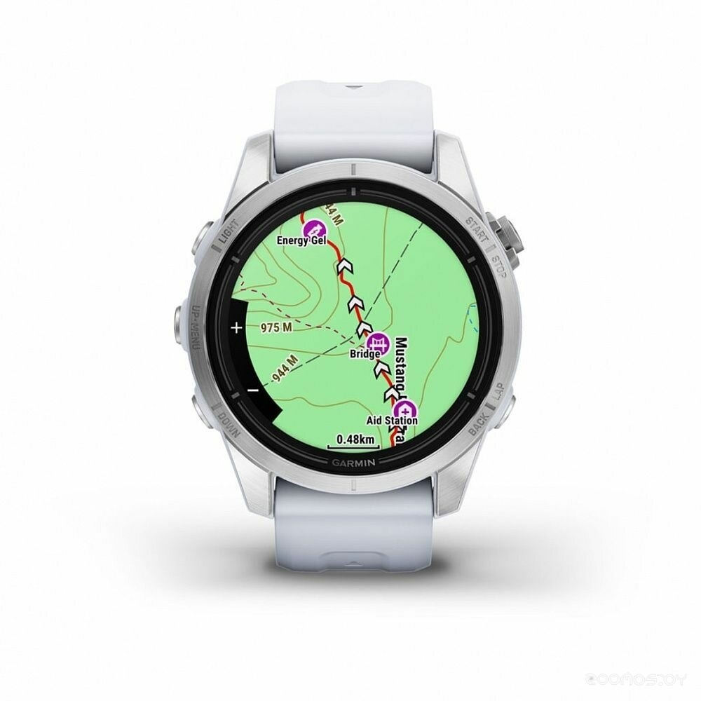 Умные часы Garmin Epix Pro Gen 2 Standard 42 мм (серебро/белый камень) 
