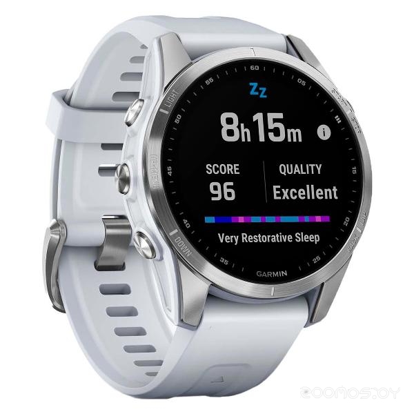 Умные часы Garmin Fenix 7S (серебристый/белый) 