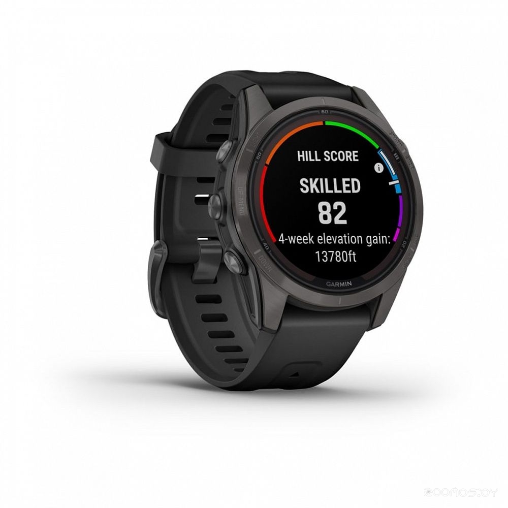 Умные часы Garmin Fenix 7S Pro Sapphire Solar (карбоново-серый титан/черный) 