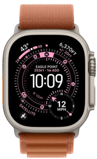 Умные часы Apple Watch Ultra 3 LTE 49 мм (титановый корпус природный/терракота текстильный ремешок) 