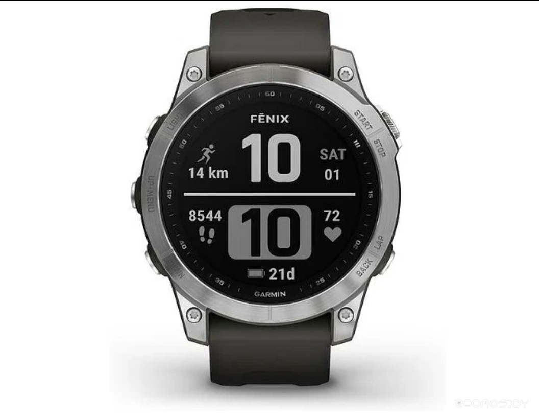 Умные часы Garmin Fenix 7 Solar (серебристый/графитовый) 