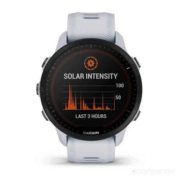 Умные часы Garmin Forerunner 955 Solar (белый камень) 