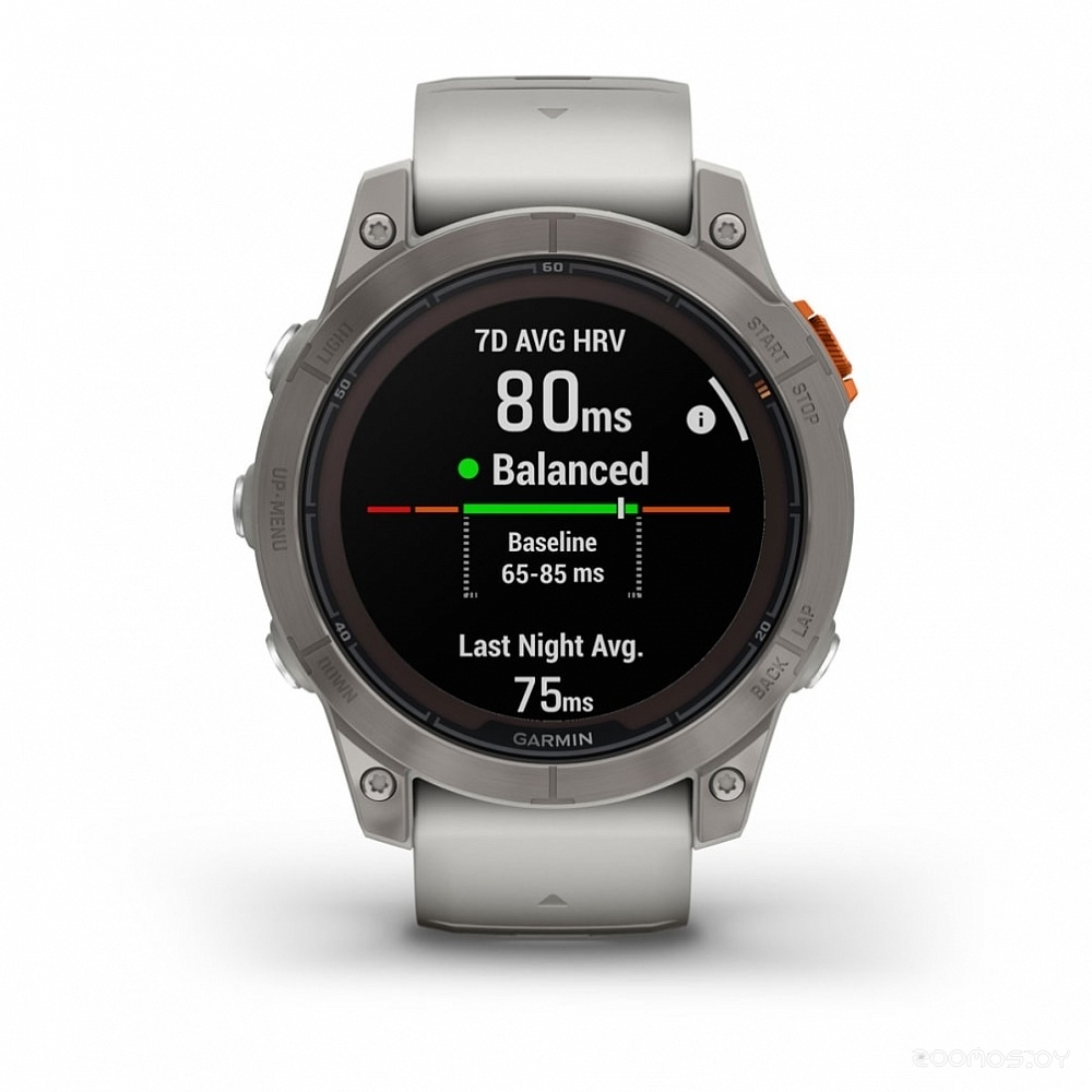 Умные часы Garmin Fenix 7 Pro Sapphire Solar (титан/оранжевый) 