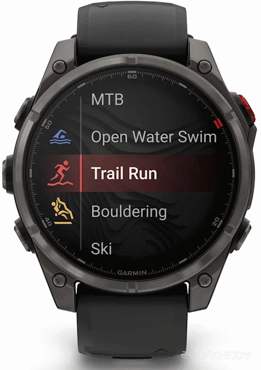 Умные часы Garmin Fenix 8 Pro 47мм (серый, черный силиконовый ремешок) 