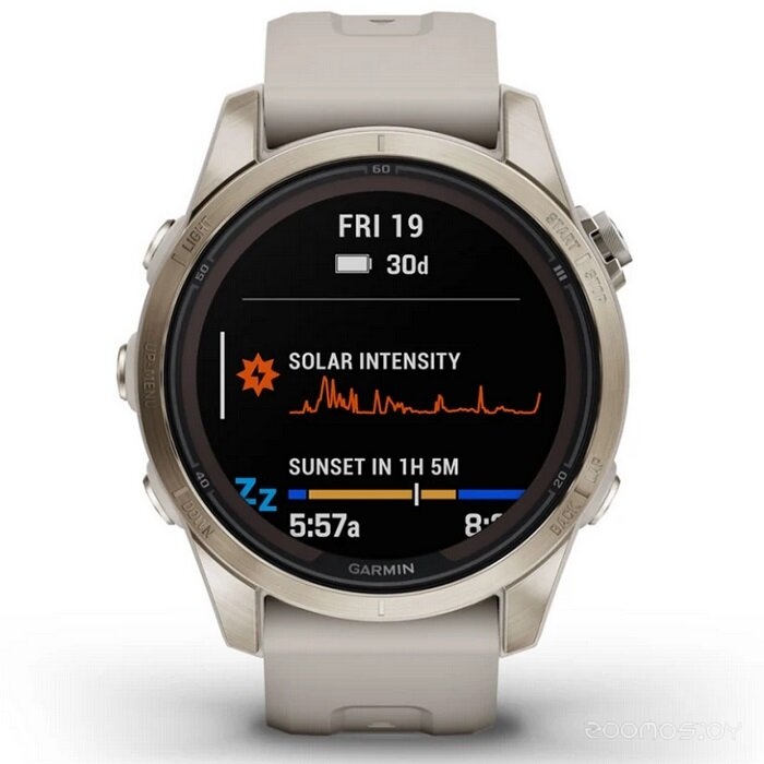 Умные часы Garmin Fenix 7S Pro Sapphire Solar (мягкое золото/песок) 
