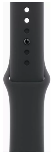 Умные часы Apple Watch Series 11 42 мм (алюминиевый корпус черный/черный спортивный силиконовый ремешок) 