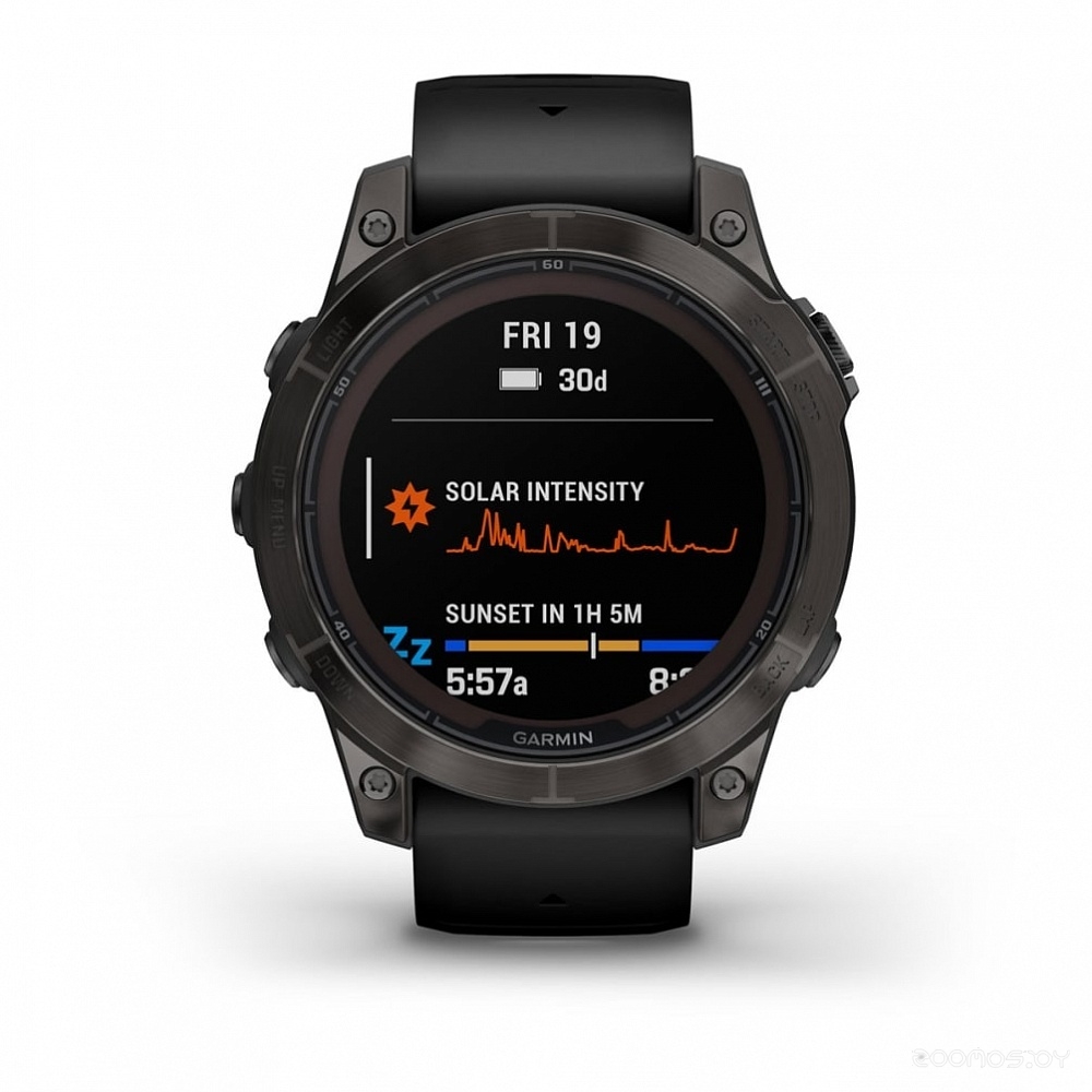 Умные часы Garmin Fenix 7 Pro Sapphire Solar (карбоново-серый титан/черный) 